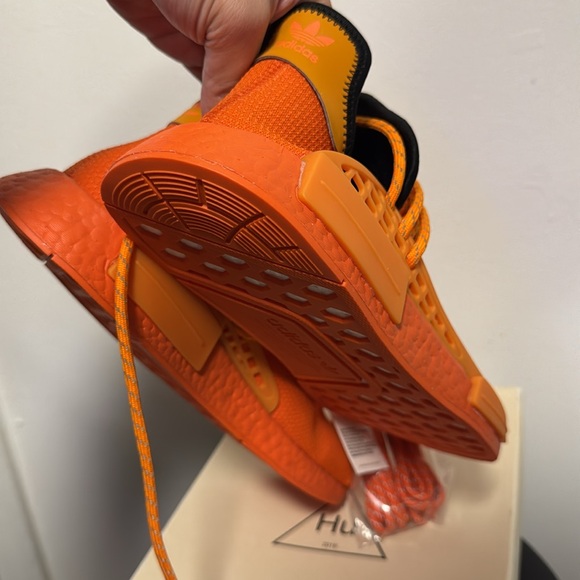 Adidas NMD HU Pharrell Orange / Size: 10.5 Men’s / NEW with OG Box - Picture 11 of 12